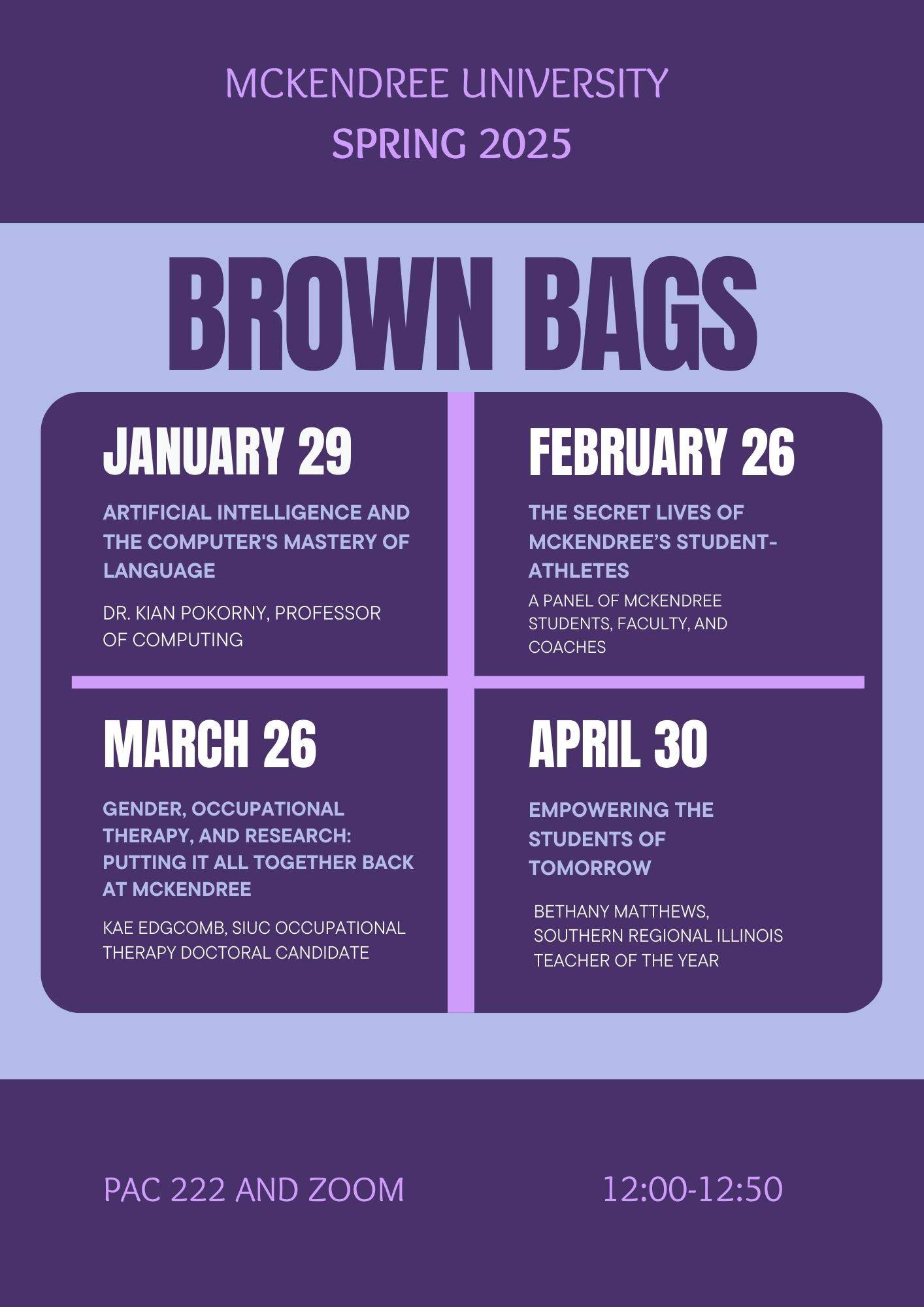 brown bag schedule