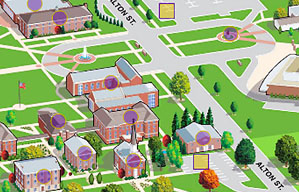 Interactive Campus Map graphic