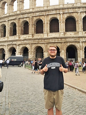 Photo of Jakob Kraft '16 in Rome, Italy