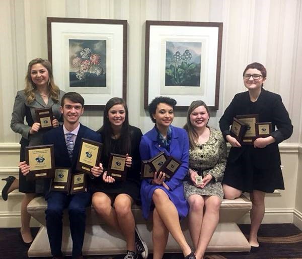 Grace Alexander, Andrew Wagner, Isa Scaturro, Aliyah Smith, Kate Maag  and Emma Webster competed at Webster University.