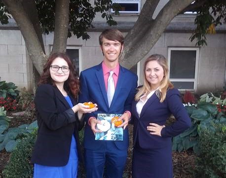 McKendree University speech team members Emma Webster, Andrew Wagner and Grace Alexander