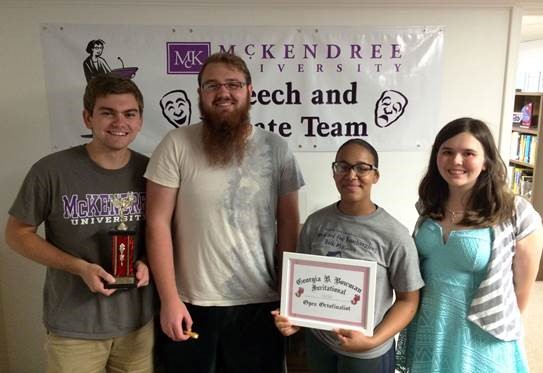 McKendree University Debaters at the William Jewell College Debate Tournament