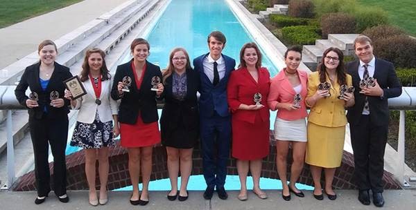 The speech team took third at the University of Indianapolis tournament