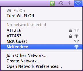 Mac Wireless WiFi Select