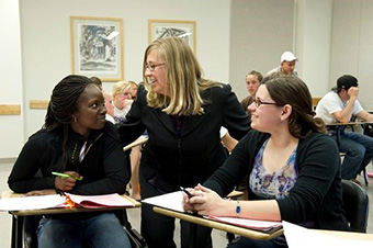 Dr. Eggleston and Students in the Classroom