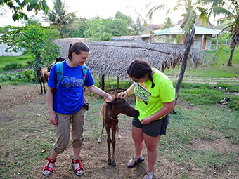 Photo of Cassie Powell and Lexi Pinkston with a Horse