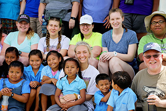 McKendree Students with Belizean Schoolchildren