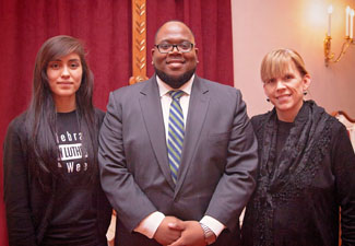 Diana Nevarez ’17, Courtney Logan ’08 and Dr. Ann Collins