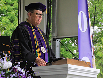 President dobbins at Graduation