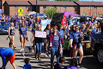 Homecoming parade on Saturday morning.