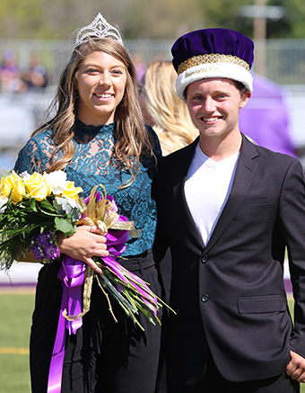 Seniors Melissa Dreisewerd and Cory Berberich, our 2017 Homecoming Queen and King.