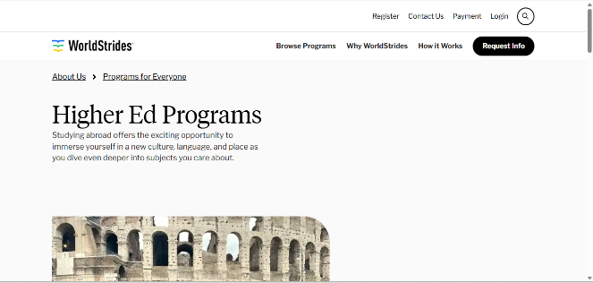 WorldStrides Website