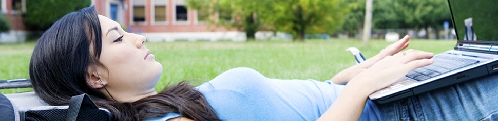 Photo of Student on the Quad