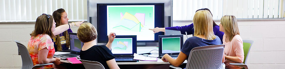 Photo of Students Working in Library